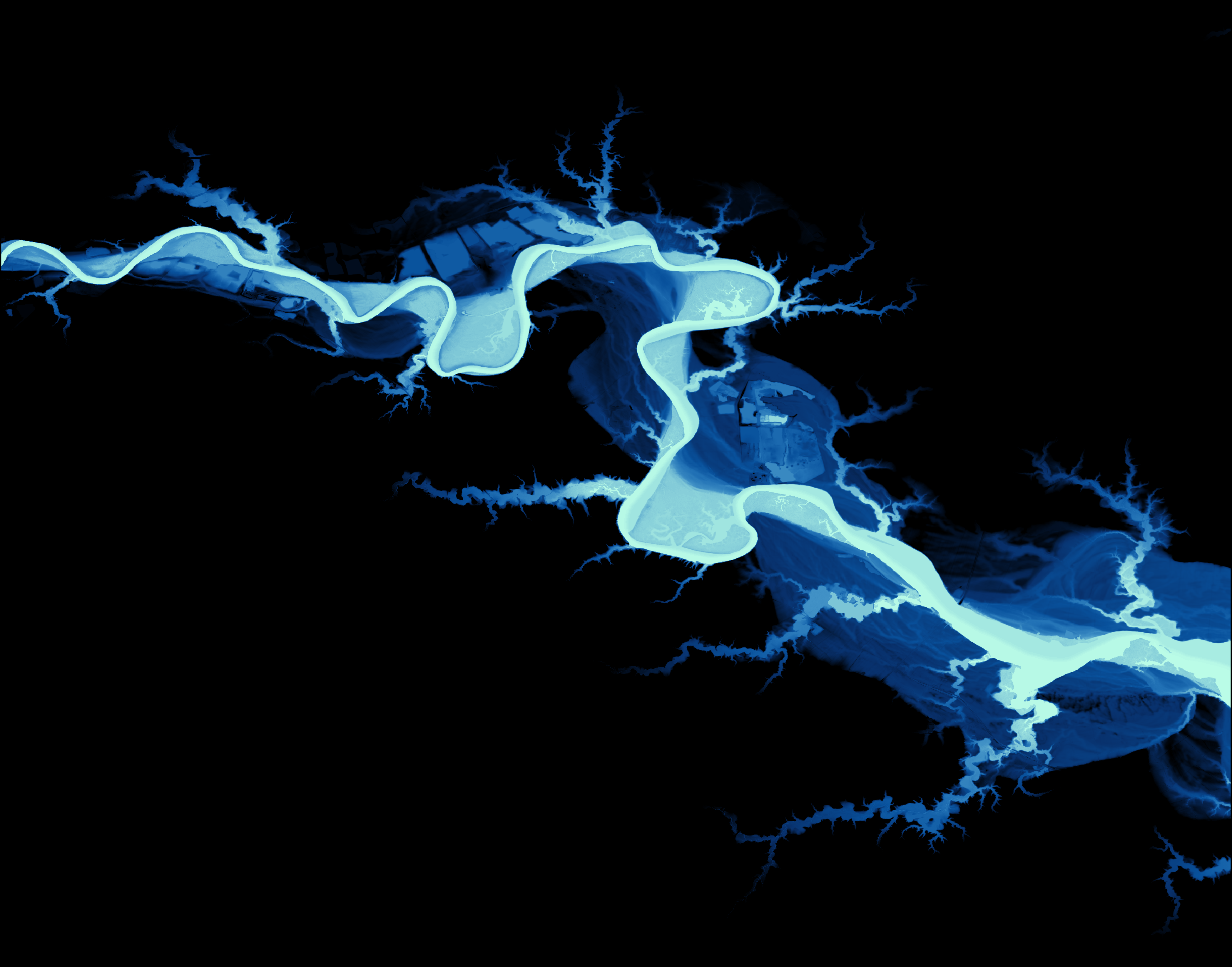 Relative Elevation Model, Rappahannock River, VA.